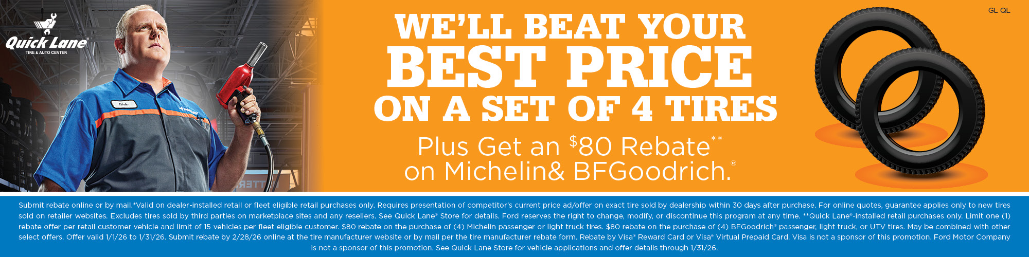 Quick Lane Tire Low Price Houston Texas