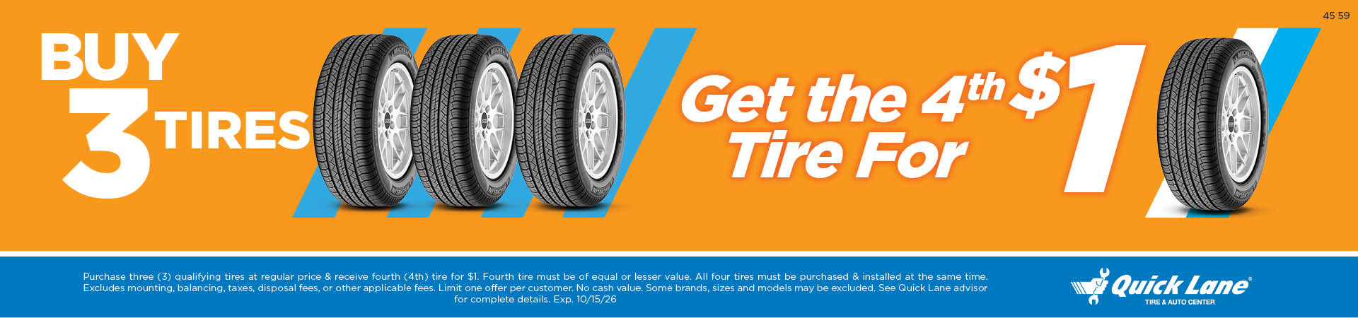 Buy 3 Tires, Get 4th Free | Houston, Conroe, Kingwood, Atascocita